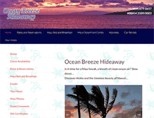 Tablet Screenshot of hawaiibednbreakfast.com